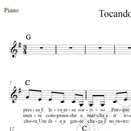 Tocando em frente - Almir Sater e Renato Teixeira - Piano/Vocal