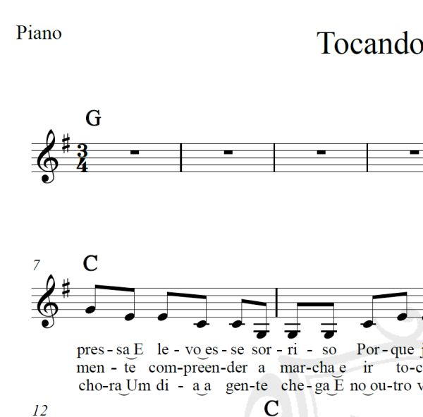 Tocando em frente - Almir Sater e Renato Teixeira - Piano/Vocal