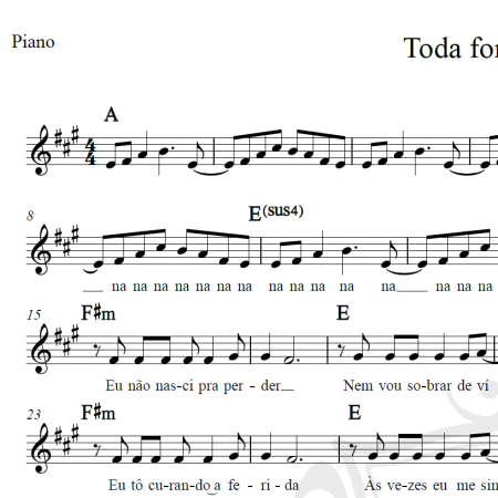 Toda forma de amor - Lulu Santos - Piano/Vocal