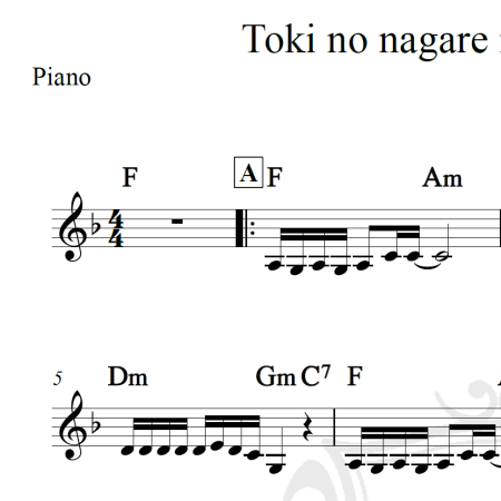 Toki no nagare ni mi wo makase - Teresa Teng - Piano