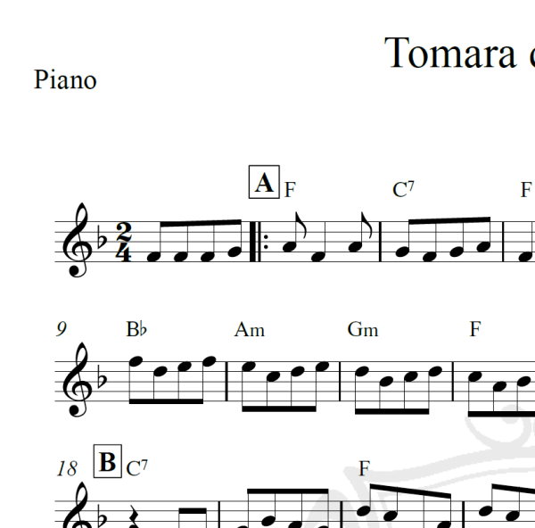 Tomara que chova - Piano