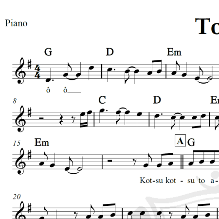 Tonbo - Tsuyoshi Nagabushi - Piano/Vocal