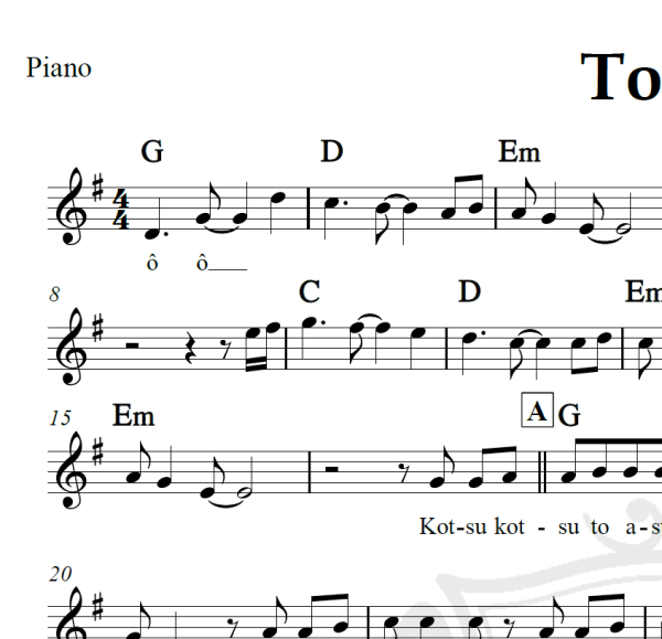 Tonbo - Tsuyoshi Nagabushi - Piano/Vocal