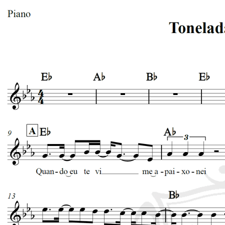 Toneladas de paixão - Zezé di Camargo e Luciano - Piano/Vocal