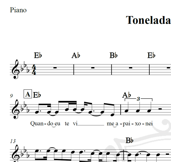 Toneladas de paixão - Zezé di Camargo e Luciano - Piano/Vocal