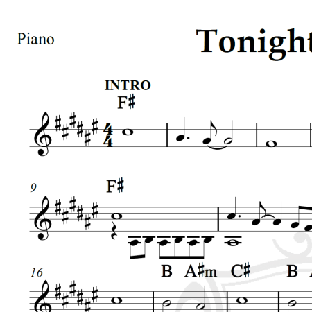 Tonight, tonight - Smashing Pumpkins - Piano