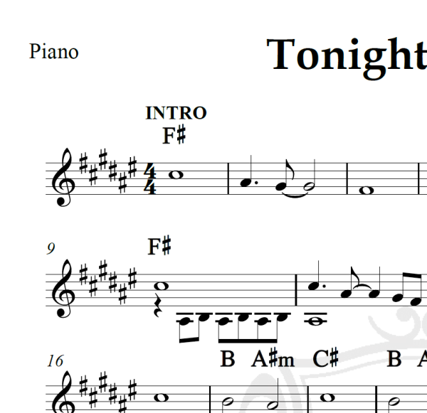 Tonight, tonight - Smashing Pumpkins - Piano