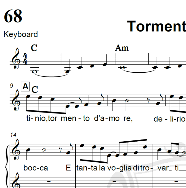 Tormento d'amore - Agnaldo Rayol e Charlotte Church - Piano/Vocal