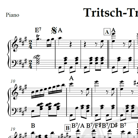 Tritsch-Tratsch Polka - Strauss - Piano