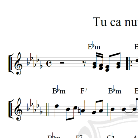 Tu ca nun Chiagne - Piano