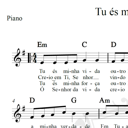 Tu és minha vida - Piano/Vocal