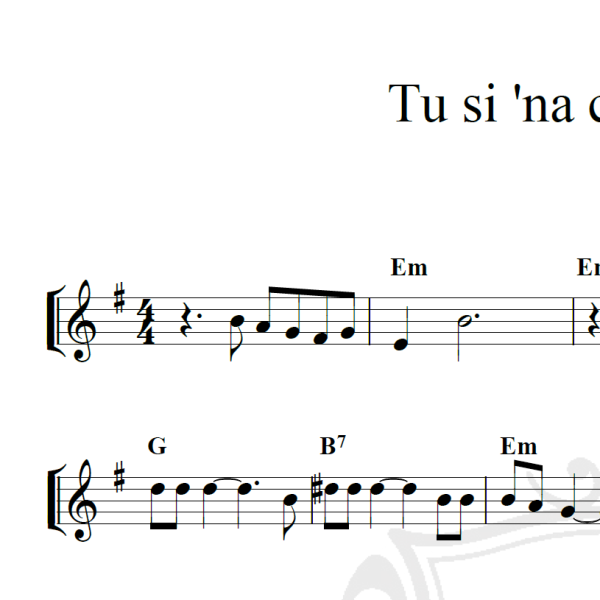 Tu si 'na cose grande - Piano