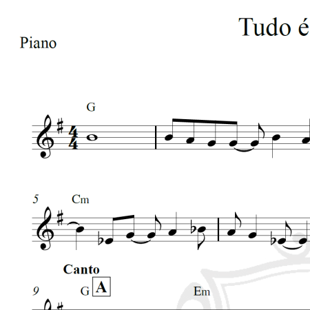 Tudo é possível - O surto - Piano