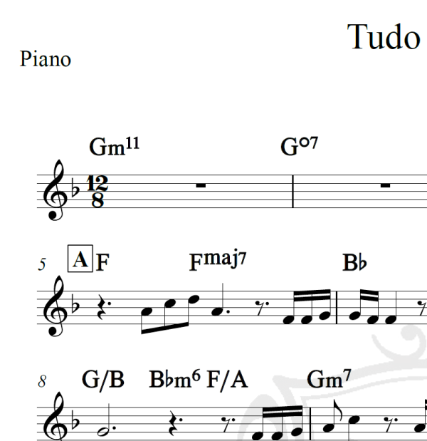 Tudo mudou - Belo - Piano
