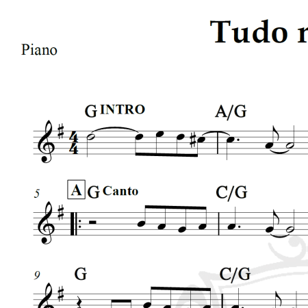 Tudo no olhar - Marcos e Belutti - Piano