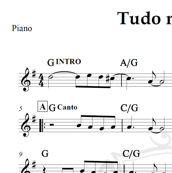 Tudo no olhar - Marcos e Belutti - Piano