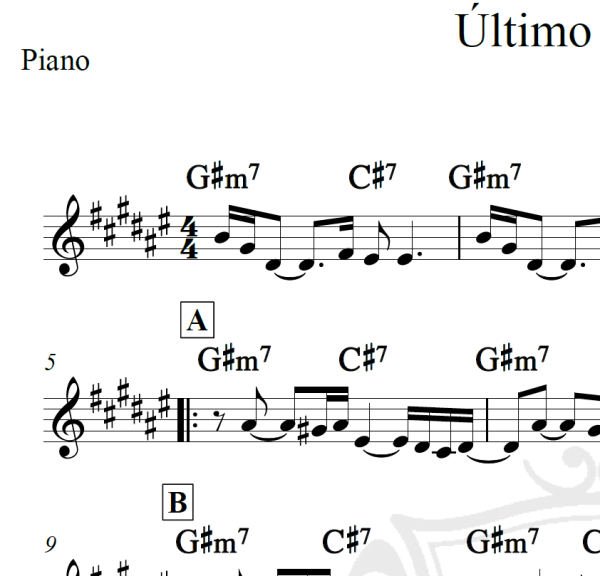 Último romance - Los Hermanos - Piano