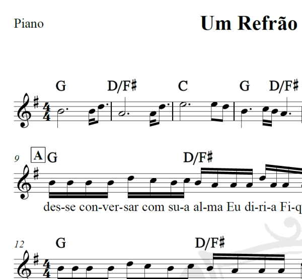 Um Refrão pra sua alma - Leandro Borges e Sandrinha - Piano/Vocal