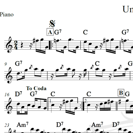 Um a zero - Pixinguinha - Piano
