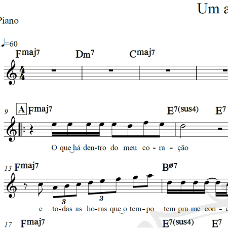 Um amor puro - Djavan - Piano/Vocal