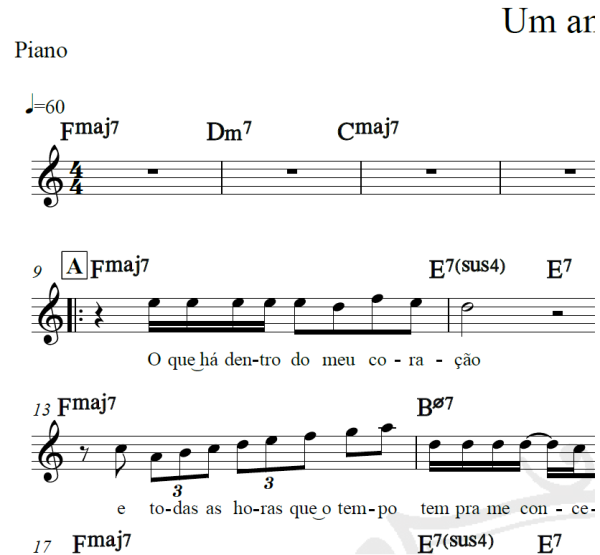 Um amor puro - Djavan - Piano/Vocal