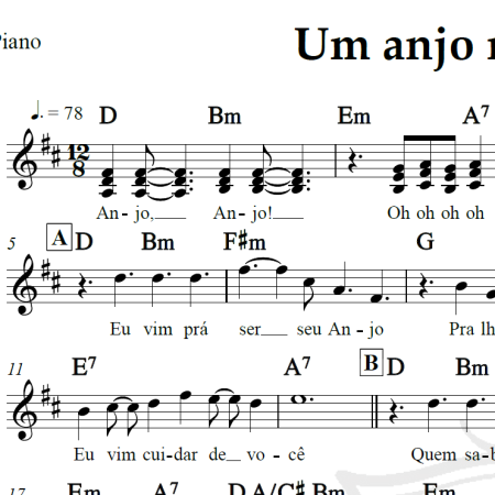 Um anjo muito especial - Roupa Nova - Piano/Vocal