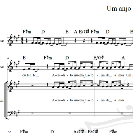 Um anjo veio me falar - Rouge - Arranjo Coral