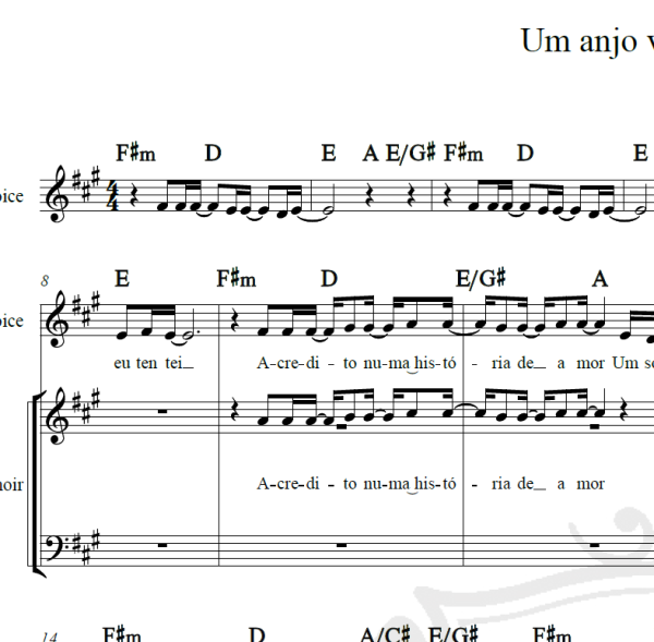 Um anjo veio me falar - Rouge - Arranjo Coral