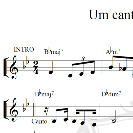 Um cantinho e você - Piano