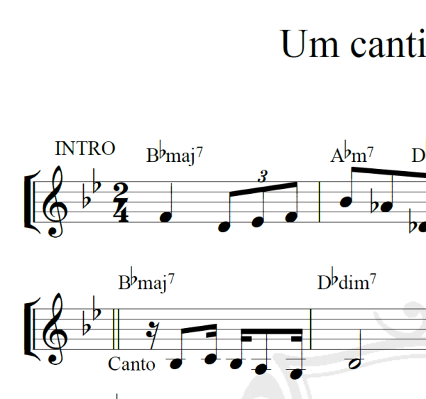 Um cantinho e você - Piano