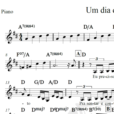 Um dia de Domingo - Gal Costa e Tim Maia - Piano/Vocal