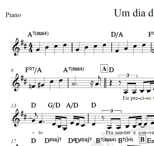 Um dia de Domingo - Gal Costa e Tim Maia - Piano/Vocal