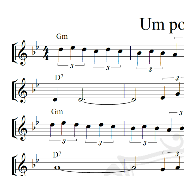 Um po di luna - Piano