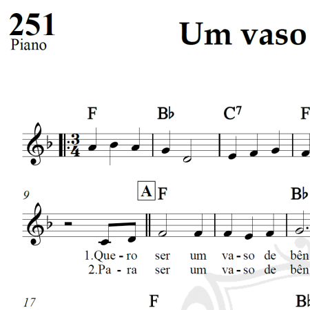 Um vaso de bênção - Piano/Vocal