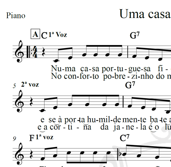 Uma casa portuguesa - Piano/Vocal