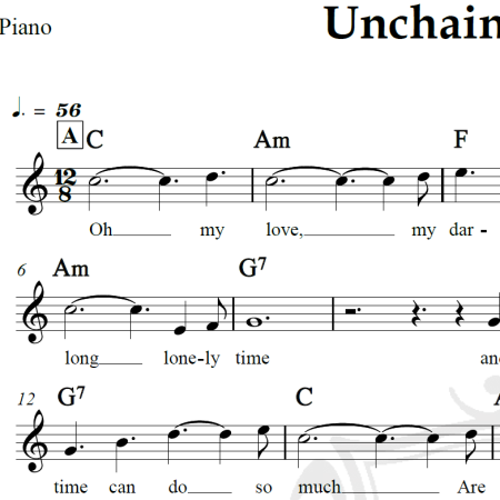 Unchained melody - The Righteous Brothers - Piano/Vocal