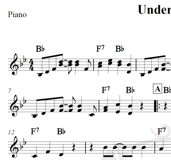 Under the sea - Piano