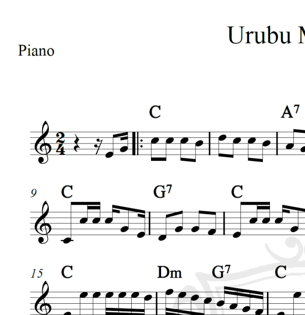 Urubu Malandro - Piano