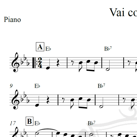 Vai com jeito - Piano