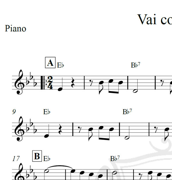 Vai com jeito - Piano
