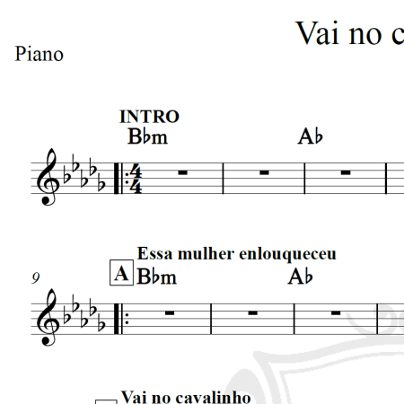 Vai no cavalinho - Banda Gasparzinho - Cifra