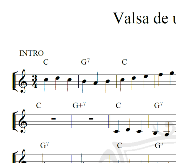 Valsa de uma cidade - Piano
