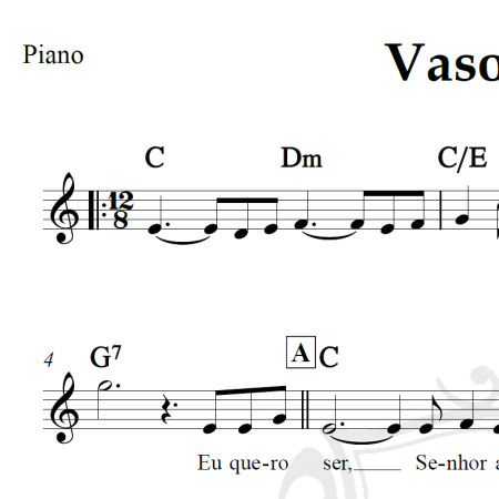 Vaso novo - Piano/Vocal