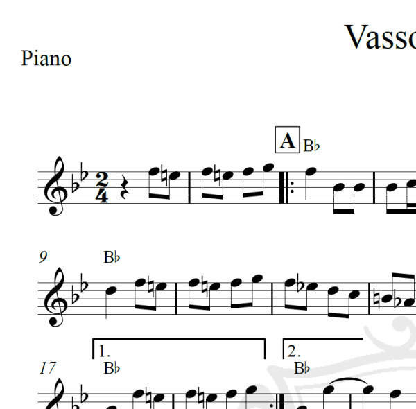 Vassourinha - Piano