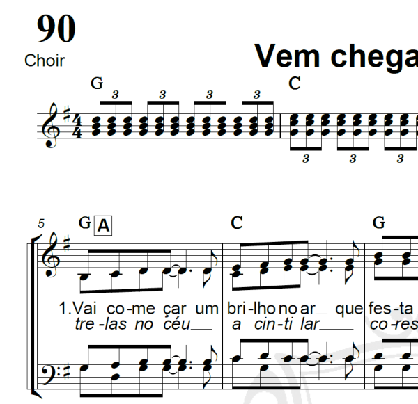 Vem chegando o Natal (Santa Claus is coming to town) - Arranjo Coral