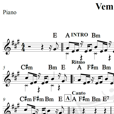 Vem nenem - Harmonia do Samba - Cifra