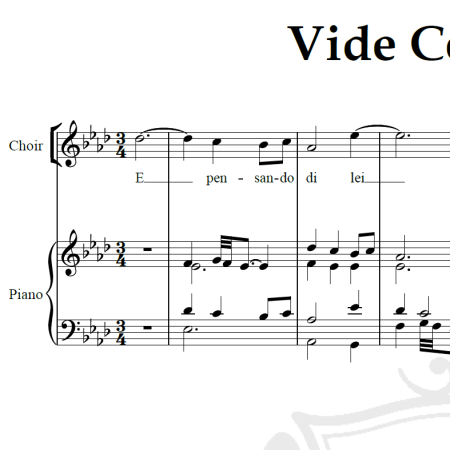 Vide Cor Meum - Arranjo Coral