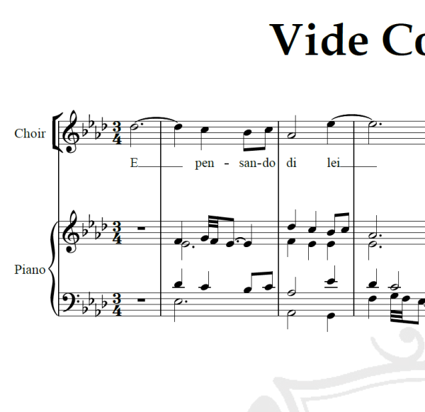 Vide Cor Meum - Arranjo Coral