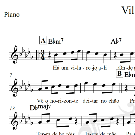 Vilarejo - Marisa Monte - Piano/Vocal