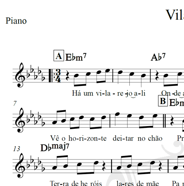 Vilarejo - Marisa Monte - Piano/Vocal